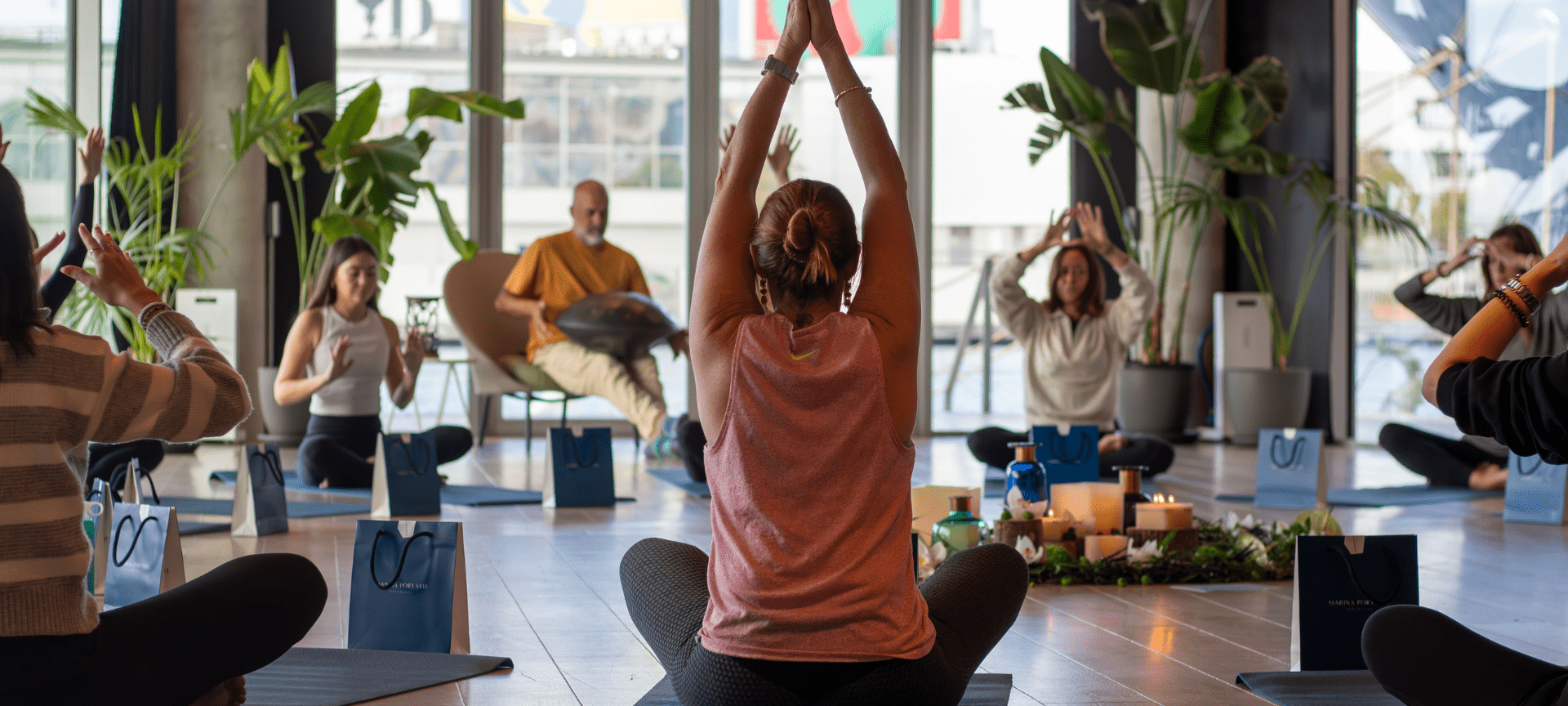 A moment from the morning yoga sesion.