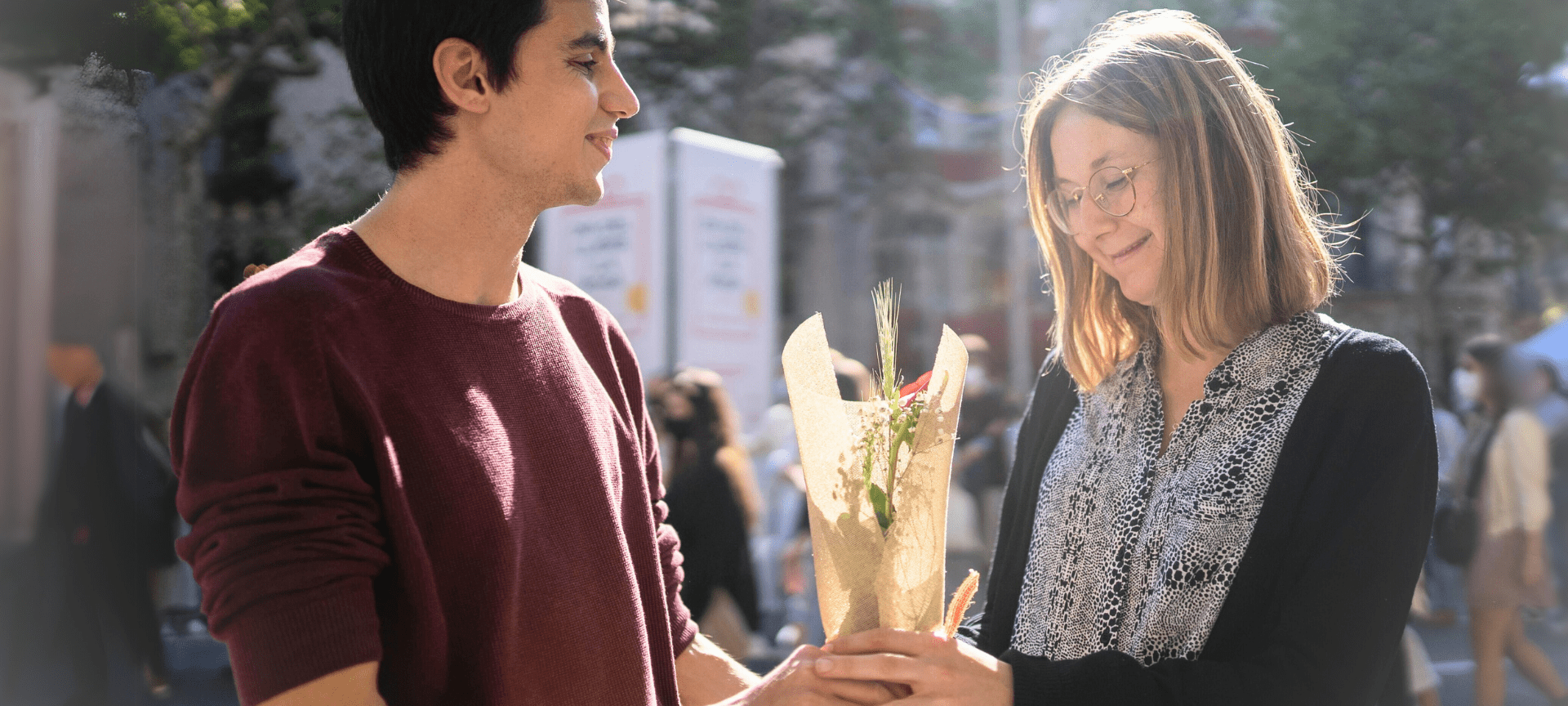 Red roses and a book – traditional symbols of Sant Jordi in Barcelona